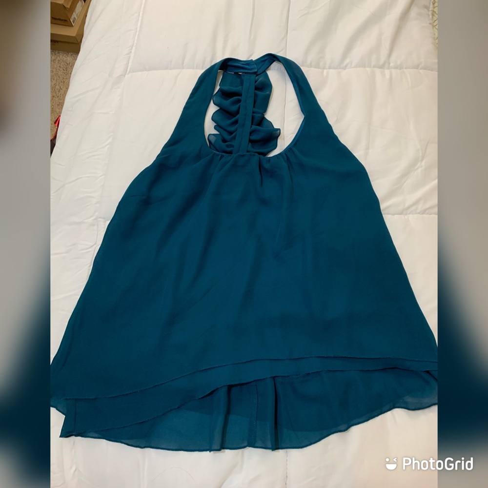 Ruffled Teal Top